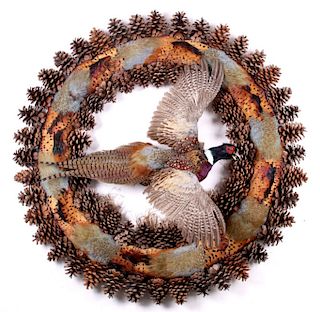 South Dakota Flying Pheasant Wreath Mount