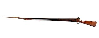 Early Black Powder Musket with Bayonet 1830-1860