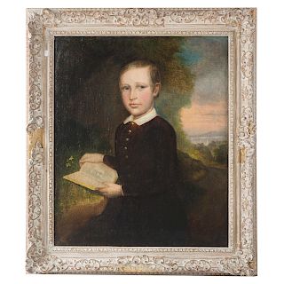 American School, 19th c. Portrait of a Young Man