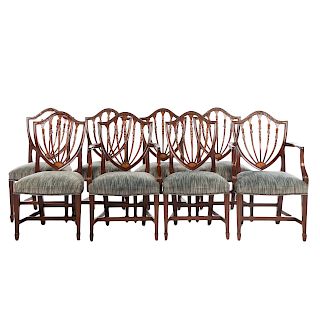 8 Potthast Federal Style Mahogany Dining Chairs