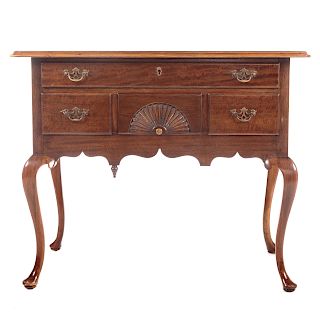 American Queen Anne Style Mahogany Lowboy