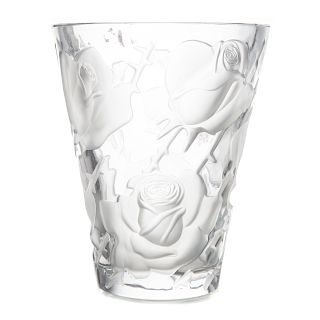 Lalique Crystal Ispahan Rose vase