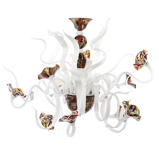 Massimiliano Schiavon Art Glass Chandelier