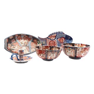 Five Pieces of Japanese Imari Porcelain