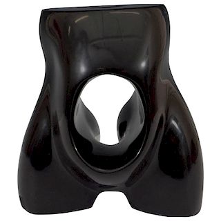 Modern Black Marble Female Torso Sculpture