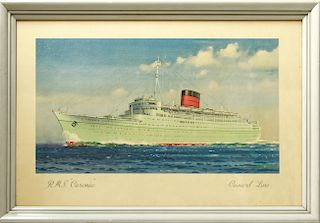 "R.M.S. Caronia / Cunard Line" Digital Print