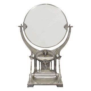 WMF Art Nouveau Manner Silver-Plate Vanity Mirror