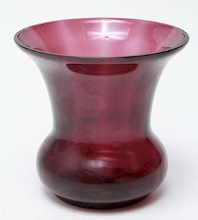 Czechoslovakian Amethyst Glass Vase