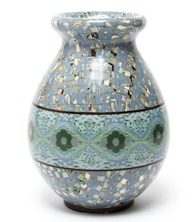Jean Gerbino Vallauris Mosaic Art Pottery Vase