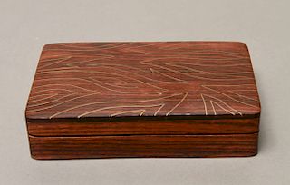 Exotic Wood Mid-Century Modern Trinket Box