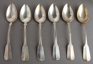 German Continental Silver Serving Spoons, 6 pcs.
