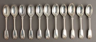 CJ Vander Ltd Silver Thread & Shell Tea Spoons 11