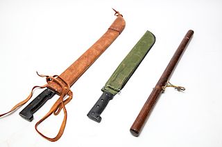 Machetes incl. Collins and Wooden Billy Club 3 Pcs