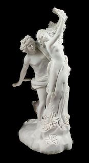 An Italian Carved Marble Figure Height 25 x width 14 x depth 11 inches.