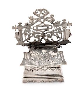 * A Russian Silver Throne Salt, Mark of Ivan Manilov, Kostroma, Late 19th/Early 20th Century,