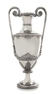 An Italian Neoclassical Style Silver Vase, Buccellati & Fassi Arno, Milan, Mid-20th Century,