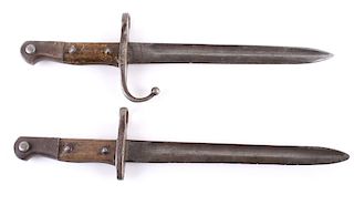 Set of Two German and French Rifle Bayonets