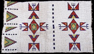 Sioux Multi Colored Beaded Loom Piece c. 1800's