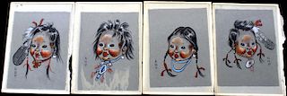 Collection of Original Sioux Acrylic Portraits