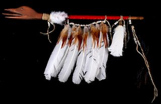 Blackfoot Style Native American Loon Dance Stick