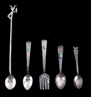 Navajo Silver Fork and Spoons