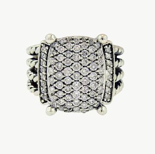 David Yurman Wheaton Sterling Silver & Diamond Ring