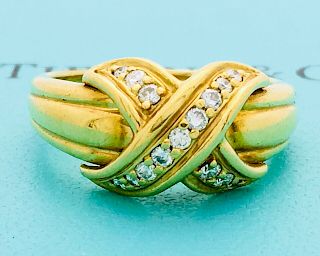 Tiffany & Co. 18k Yellow Gold Diamond Size 6