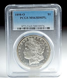 1898 Silver Dollar - Graded MS63
