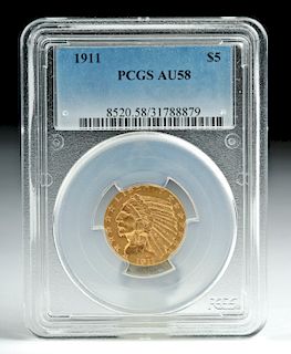 USA $5 Buffalo Indian Head 1911 Gold Coin