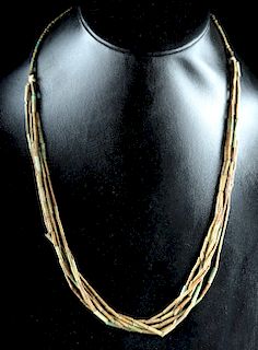 Egyptian Faience Beaded Multi-Strand Necklace