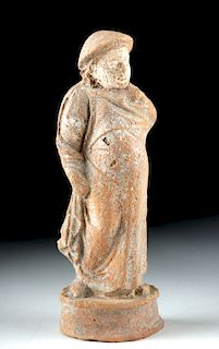 Roman Terracotta Standing Figure w/ Original Paint