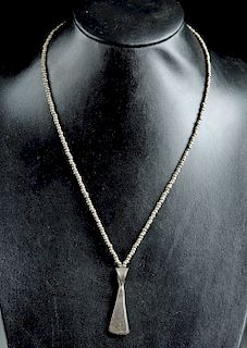 Chimu Silver Tweezer & Bead Necklace - 40.1 g