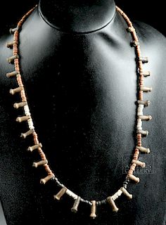 Sinu Terracotta and Stone Bead Necklace