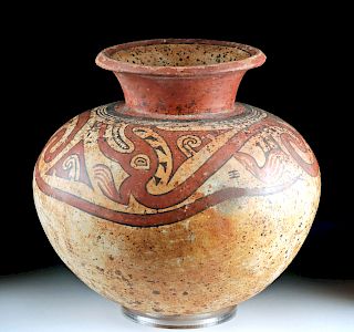 Very Large Cocle Polychrome Decorated Olla