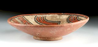 Rare Cocle Ceramic Bowl with Anthropomorphic Figure