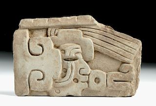 Fine Zapotec Pottery Fragment w/ Face & Glyphs