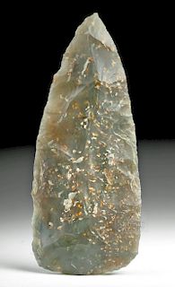 Hopewell Moss Agate Knapped Projectile Point
