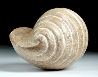 Moche Pottery Conch Vessel