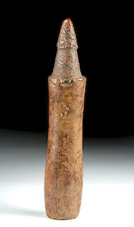 19th C. Inuit Fossilized Bone Harpoon Socket