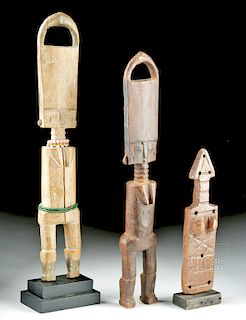 Lot of 3 Early 20th C. Fante Wooden Female Figures