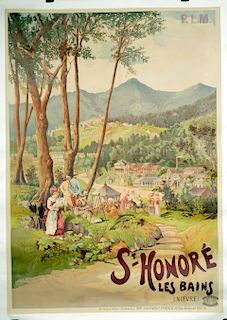French PLM Poster "St. Honore Les Bains" - ca. 1895