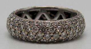 JEWELRY. 18kt Gold and Pave Set Diamond Ring.
