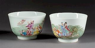 A Pair of Chinese Porcelain Bowls Diameter 5 1/8 inches.