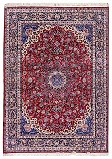 A Tabriz Wool Rug 11 feet 10 inches x 9 feet 1 1/2 inches.
