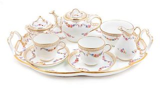 A Mintons Porcelain Tea Service Width of tray 18 inches.