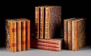 A Collection of Seventy-Five Leather-Bound Books