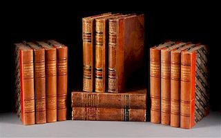 A Collection of Sixty Leather-Bound Books