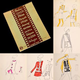 Karl Lagerfeld Fashion Drawings Sketch Book/Portfolio