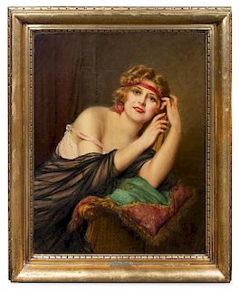 Francois Martin-Kavel, (French, 1861-1931), Portrait of a Woman