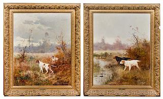 J. Reeve, (Early 20th Century), Hunting Dogs (two works)